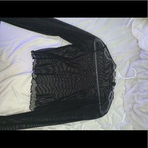 BLACK MESH SPARKLED TOP